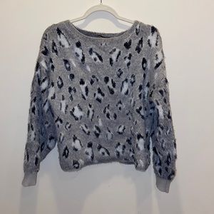 Boutique Fuzzy Cheetah Sweater
